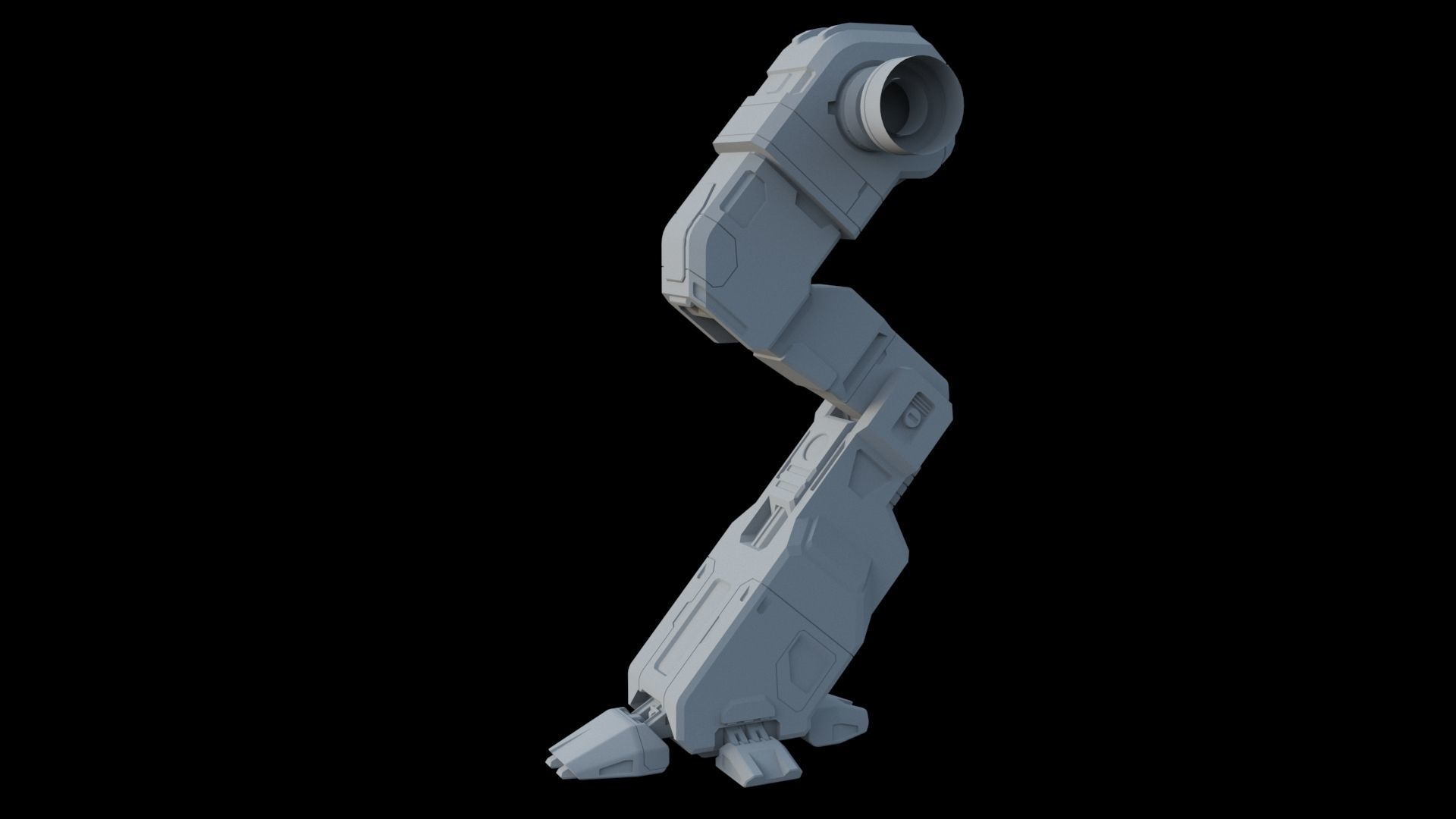 Robot leg 3D model_5