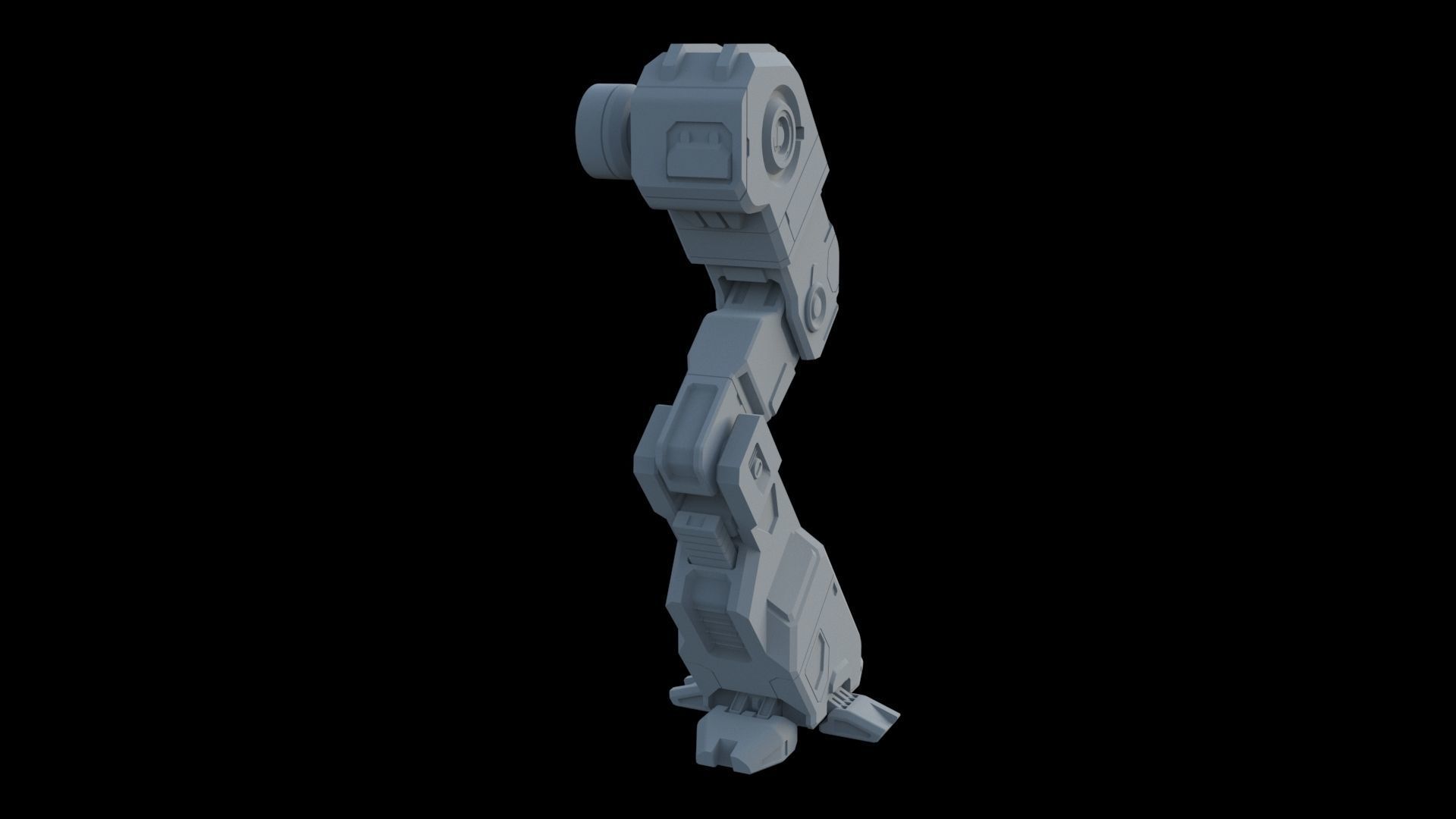 Robot leg 3D model_3