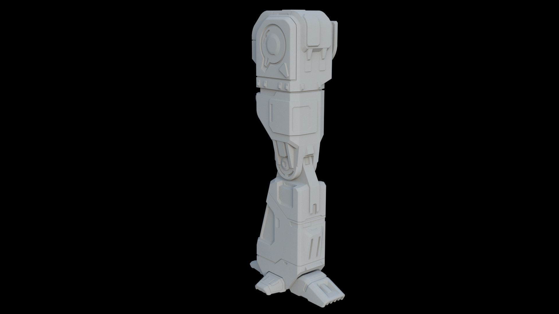 Robot leg 3D model_12