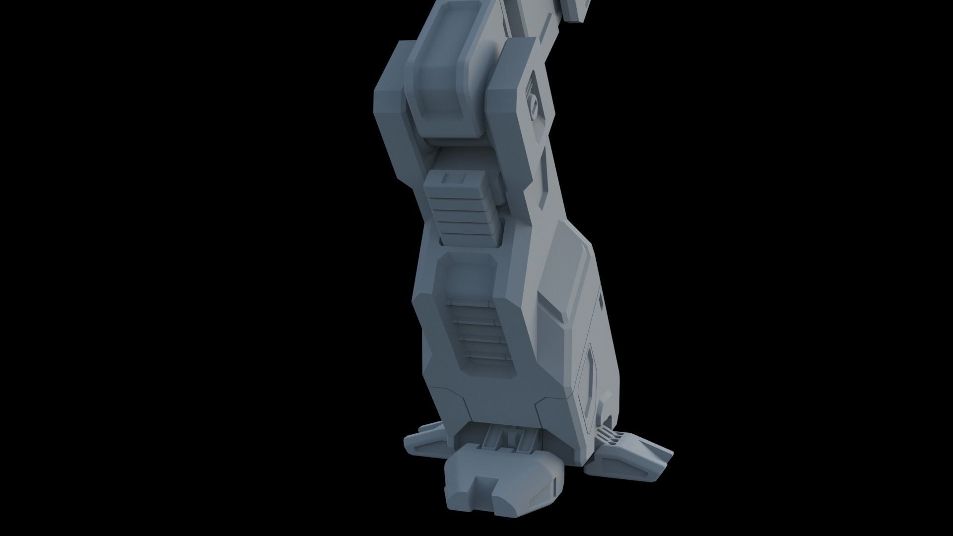 Robot leg 3D model_7