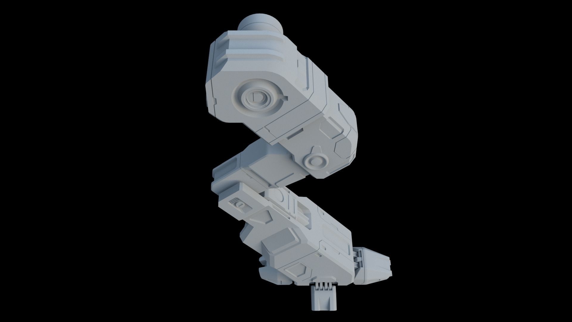 Robot leg 3D model_10