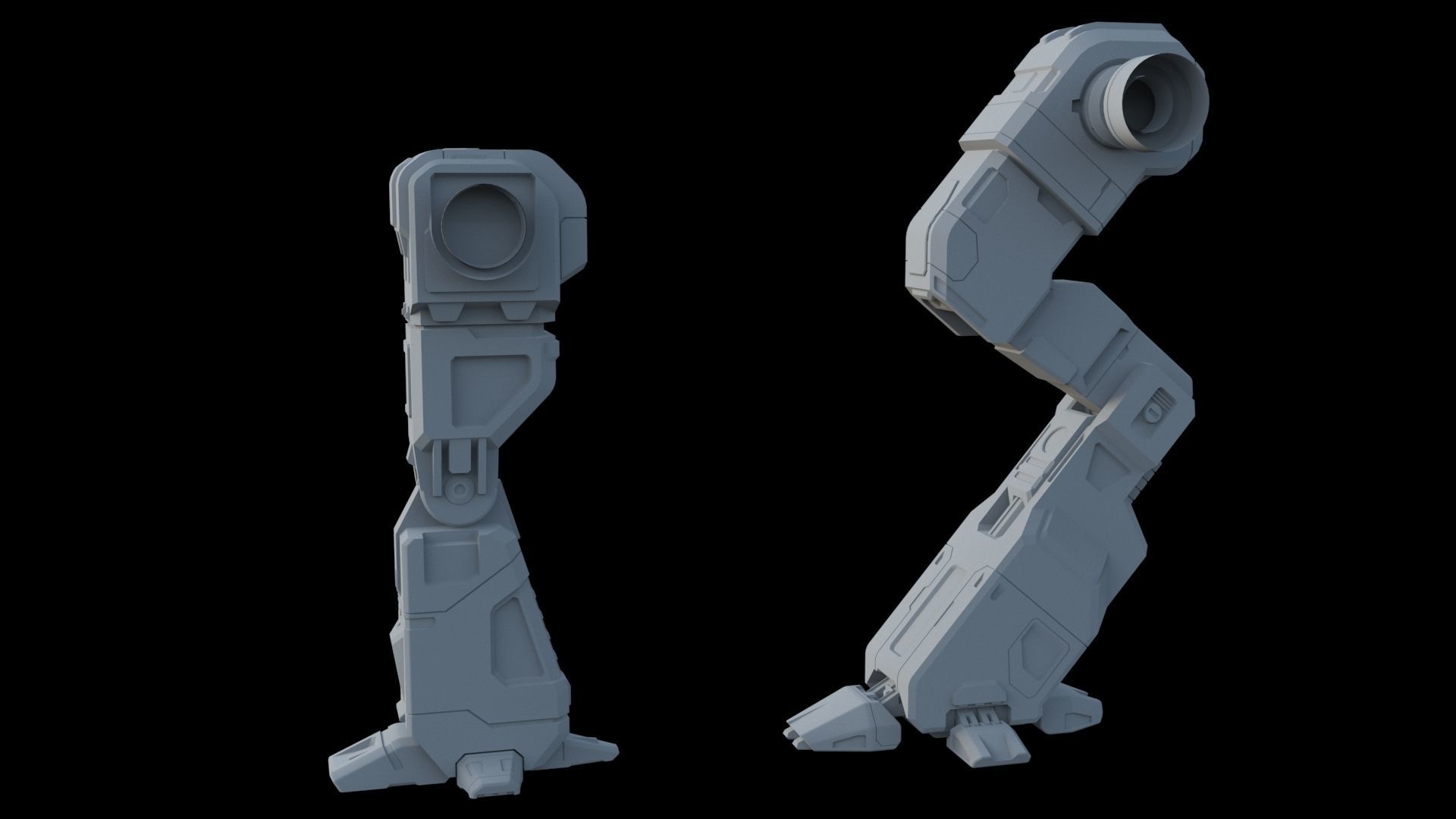 Robot leg 3D model_1