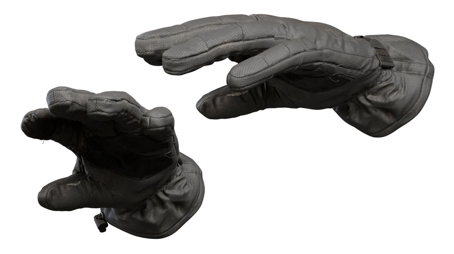 001 - Winter gloves 3D model_3