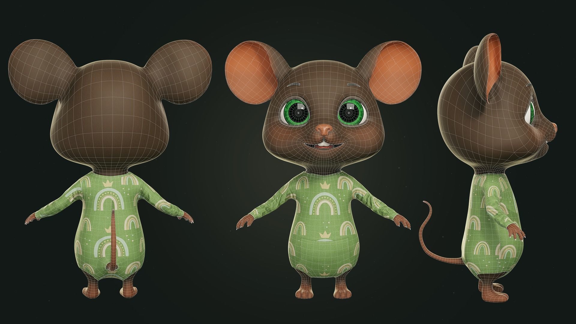 GAME-READY 3D Character - Mouse John Low-poly 3D model_15