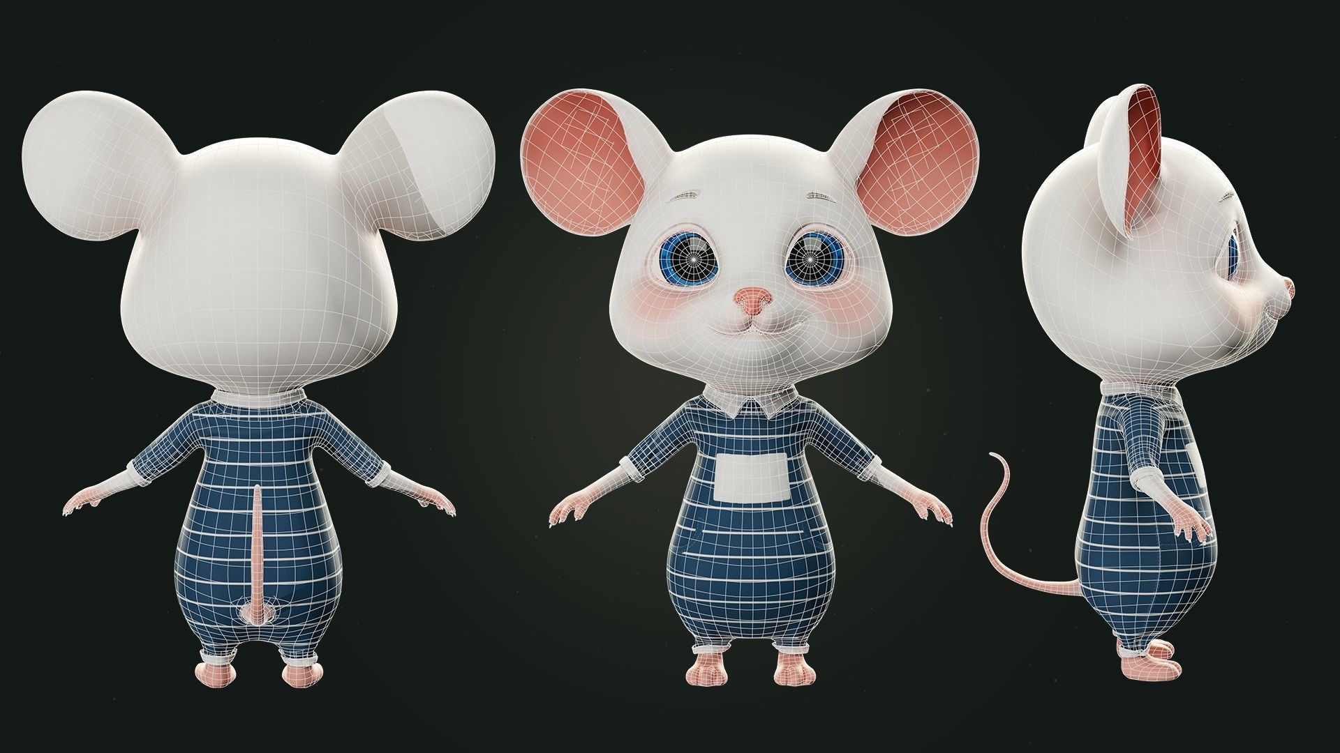 GAME-READY 3D Character - Mouse John Low-poly 3D model_13