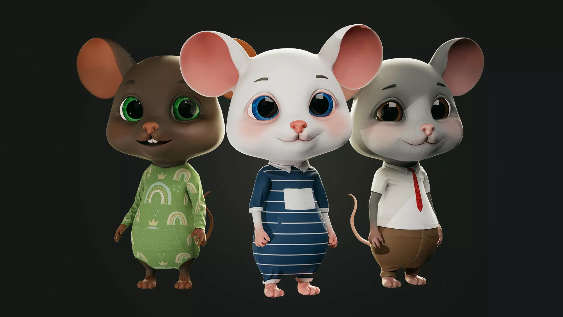 GAME-READY 3D Character - Mouse John Low-poly 3D model_0