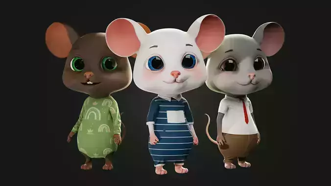 GAME-READY 3D Character - Mouse John Low-poly 3D model