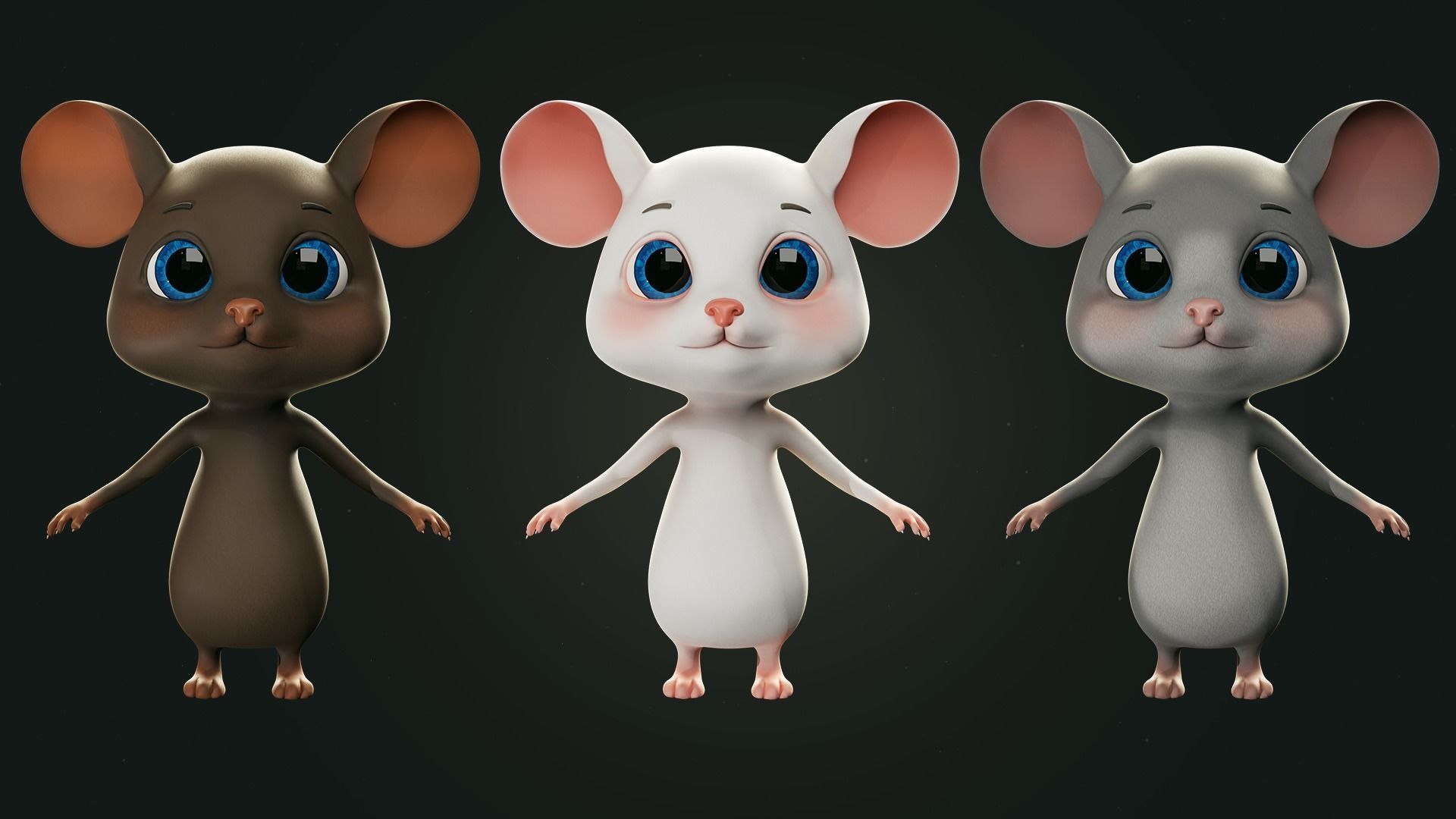 GAME-READY 3D Character - Mouse John Low-poly 3D model_5