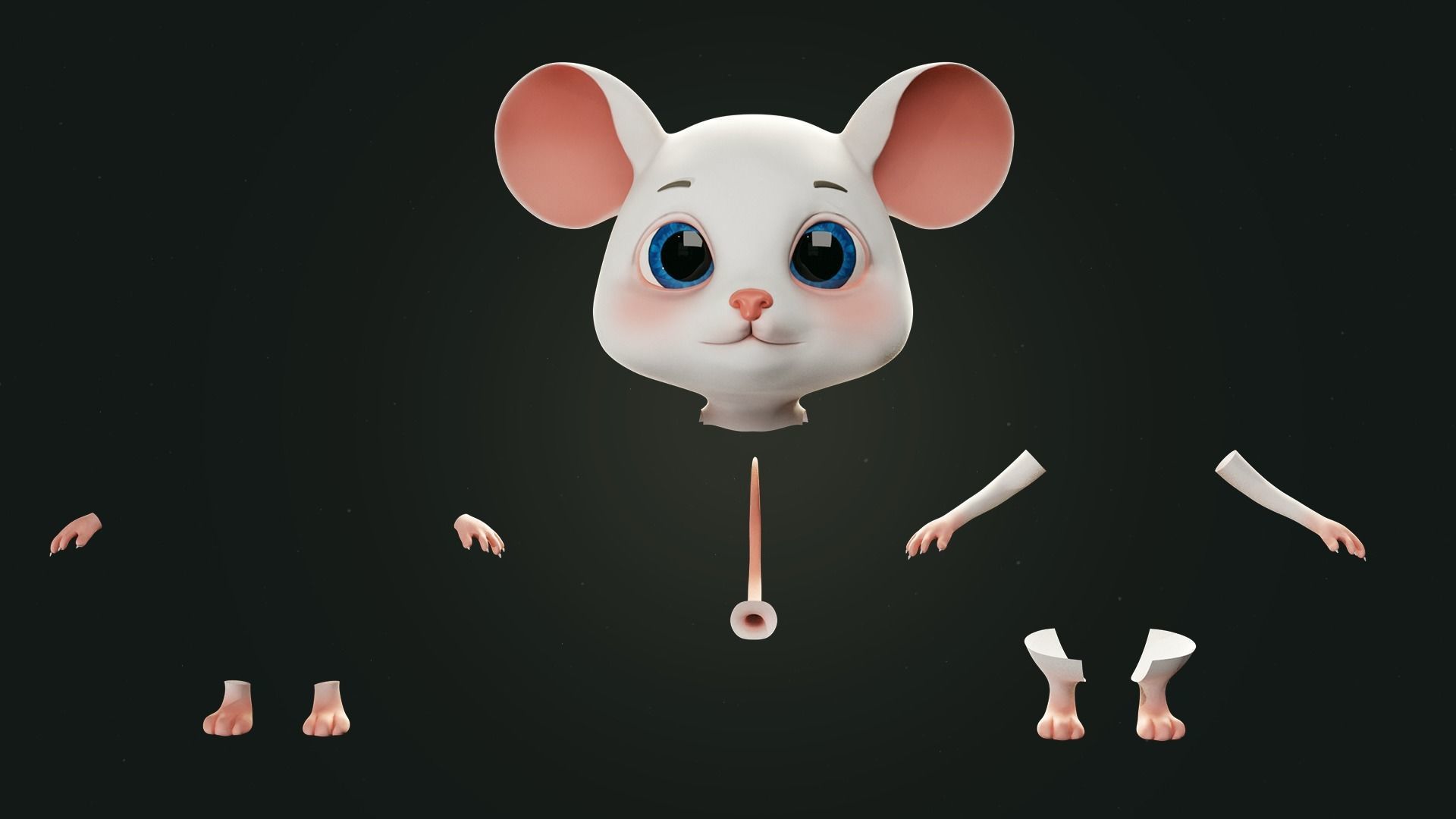 GAME-READY 3D Character - Mouse John Low-poly 3D model_9