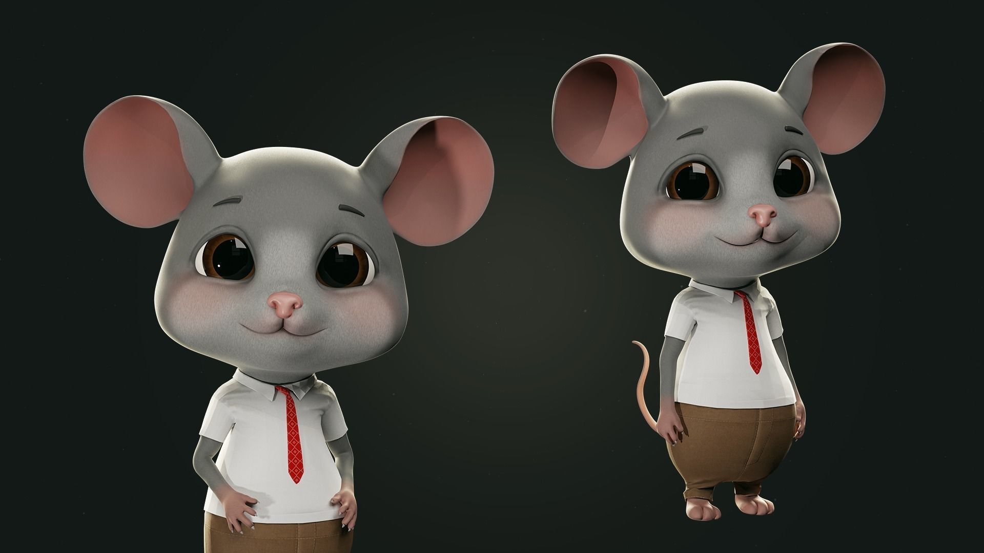 GAME-READY 3D Character - Mouse John Low-poly 3D model_2