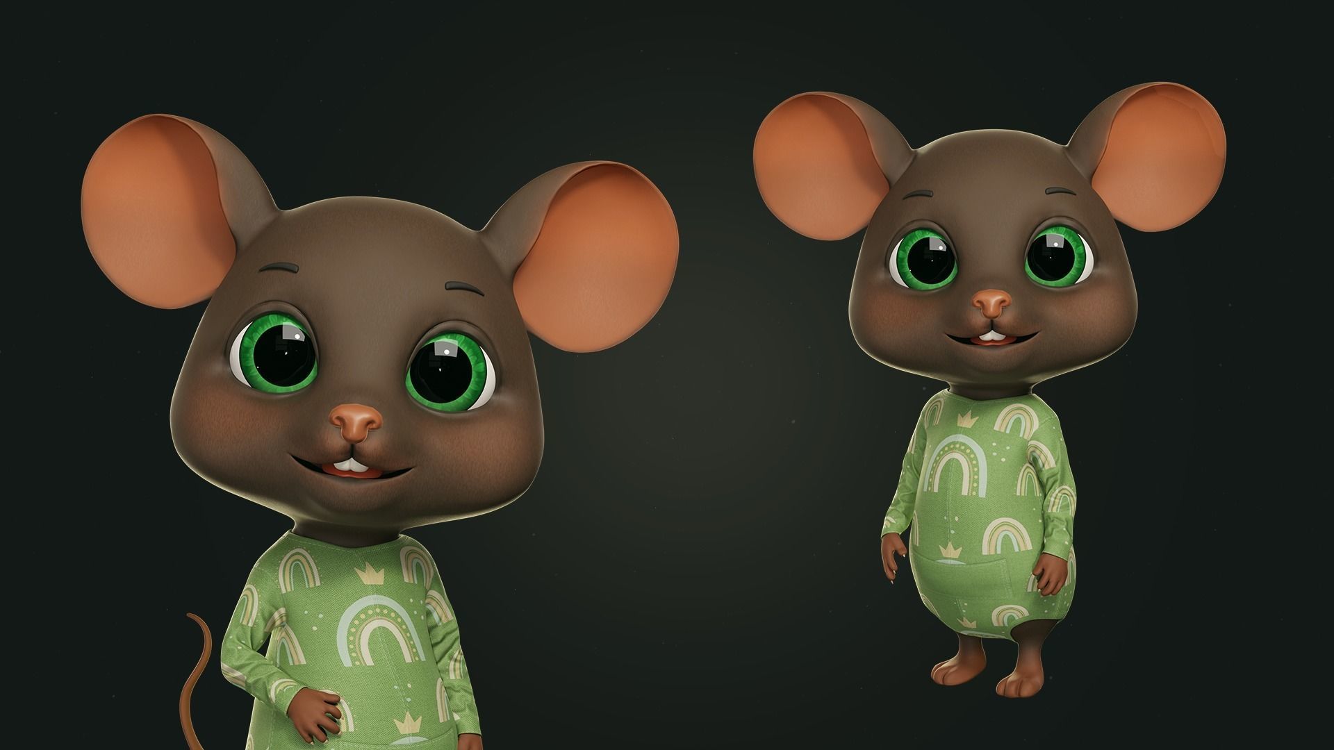 GAME-READY 3D Character - Mouse John Low-poly 3D model_4