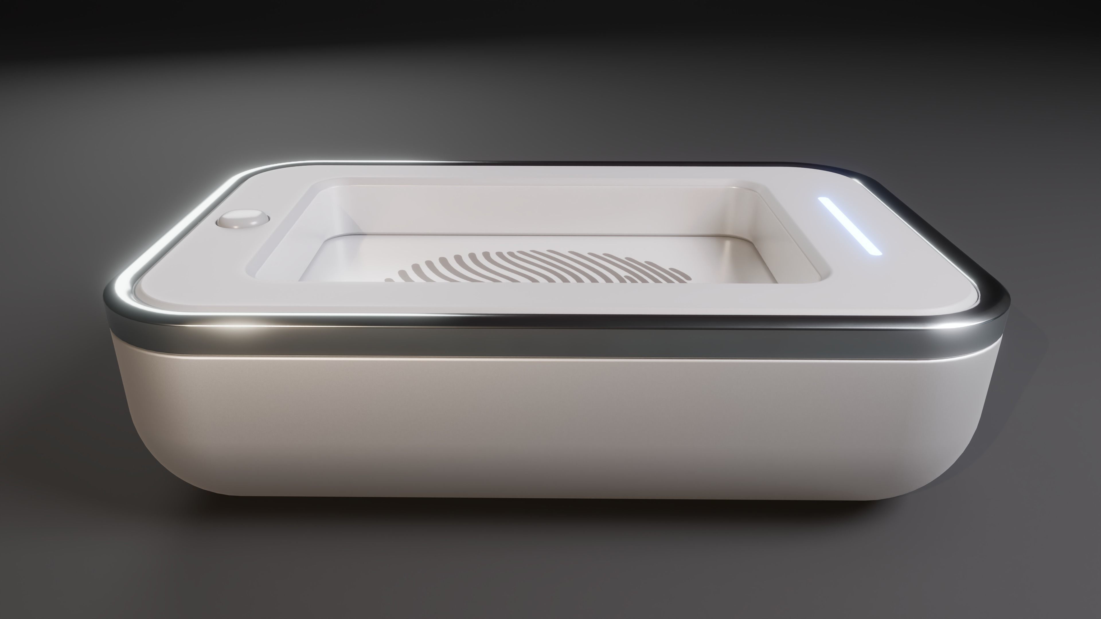 Biometric Access Control Low-poly 3D model_3