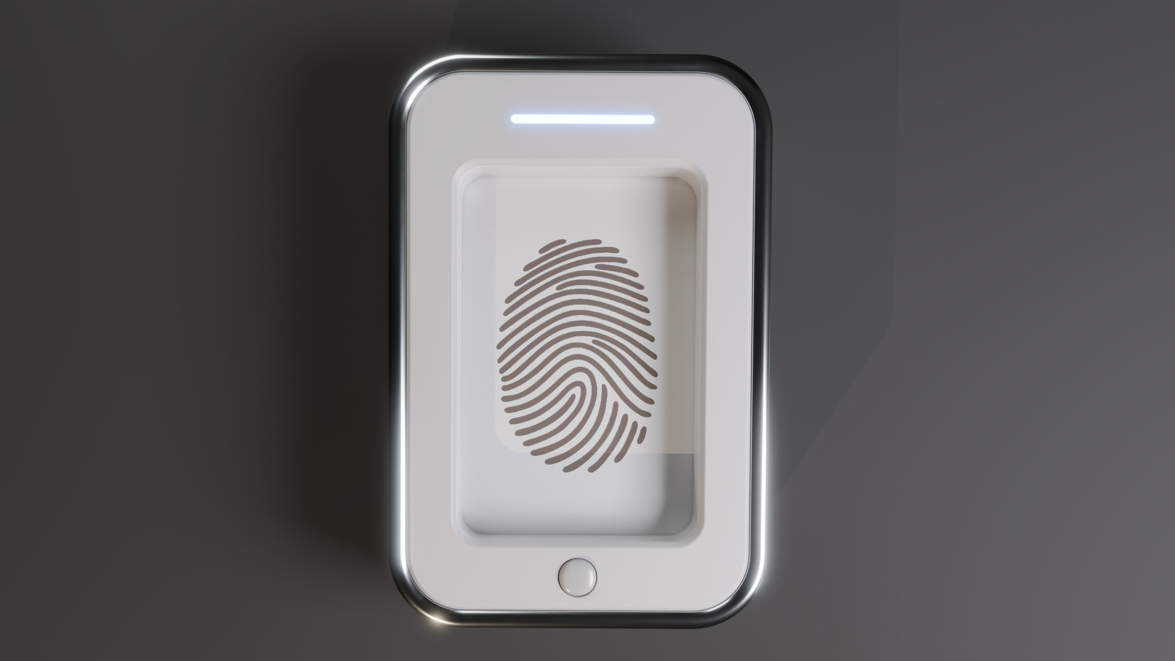 Biometric Access Control Low-poly 3D model_1