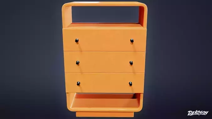 MIDCENTURY - Dresser 01 - LOW POLY
