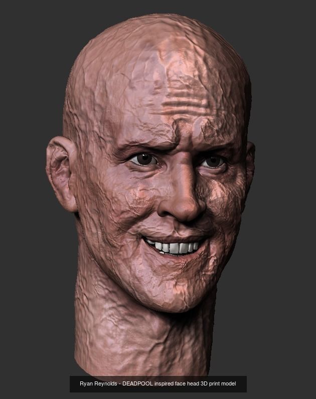 3x Ryan Reynolds - DEADPOOL inspired head collection _3