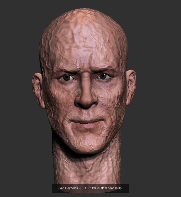 3x Ryan Reynolds - DEADPOOL inspired head collection _1