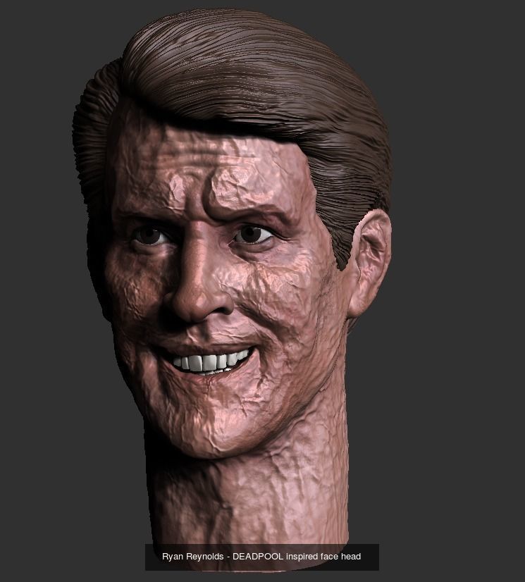 3x Ryan Reynolds - DEADPOOL inspired head collection _2