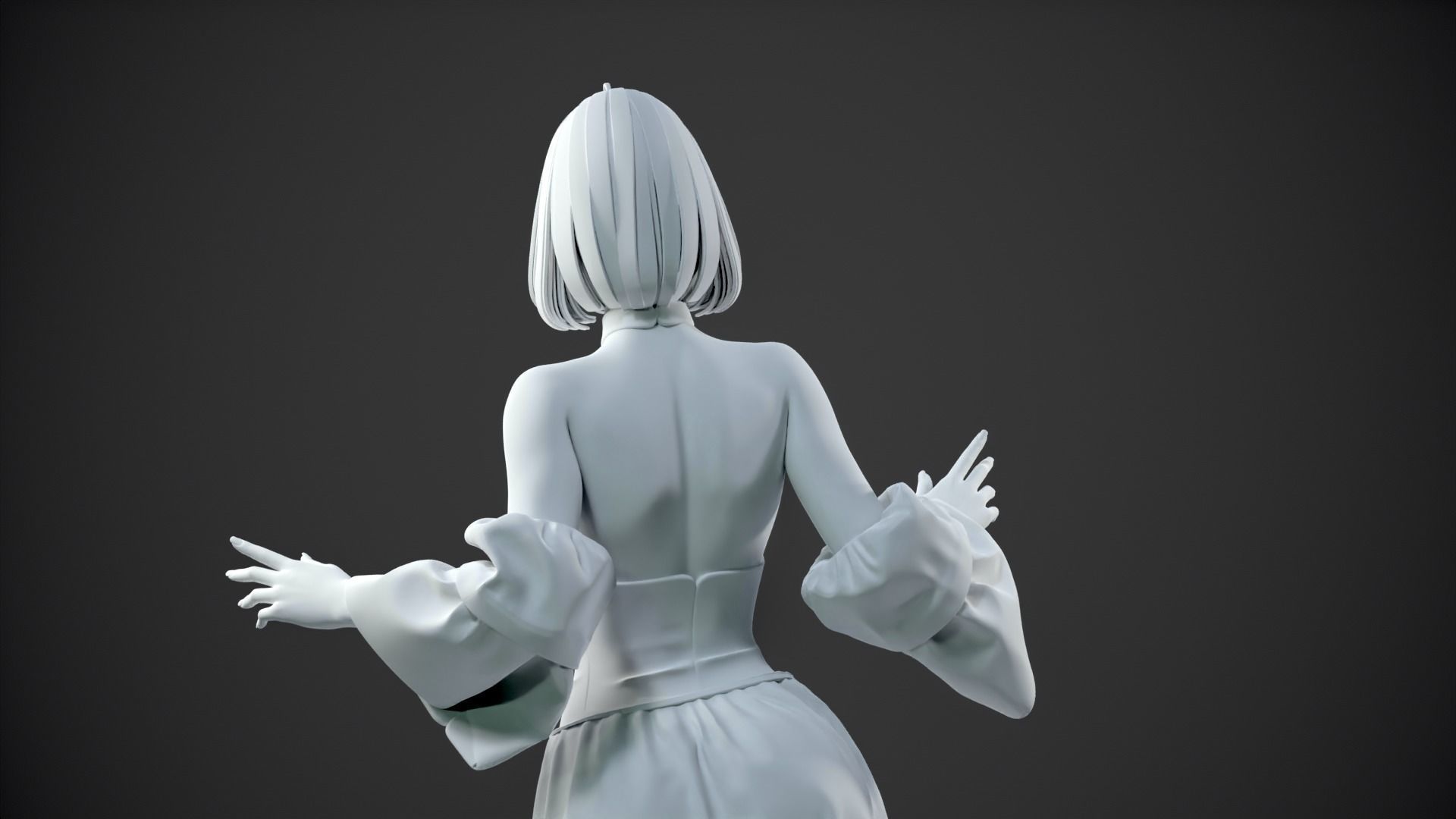 CHEERFUL GIRL 3D print model_8