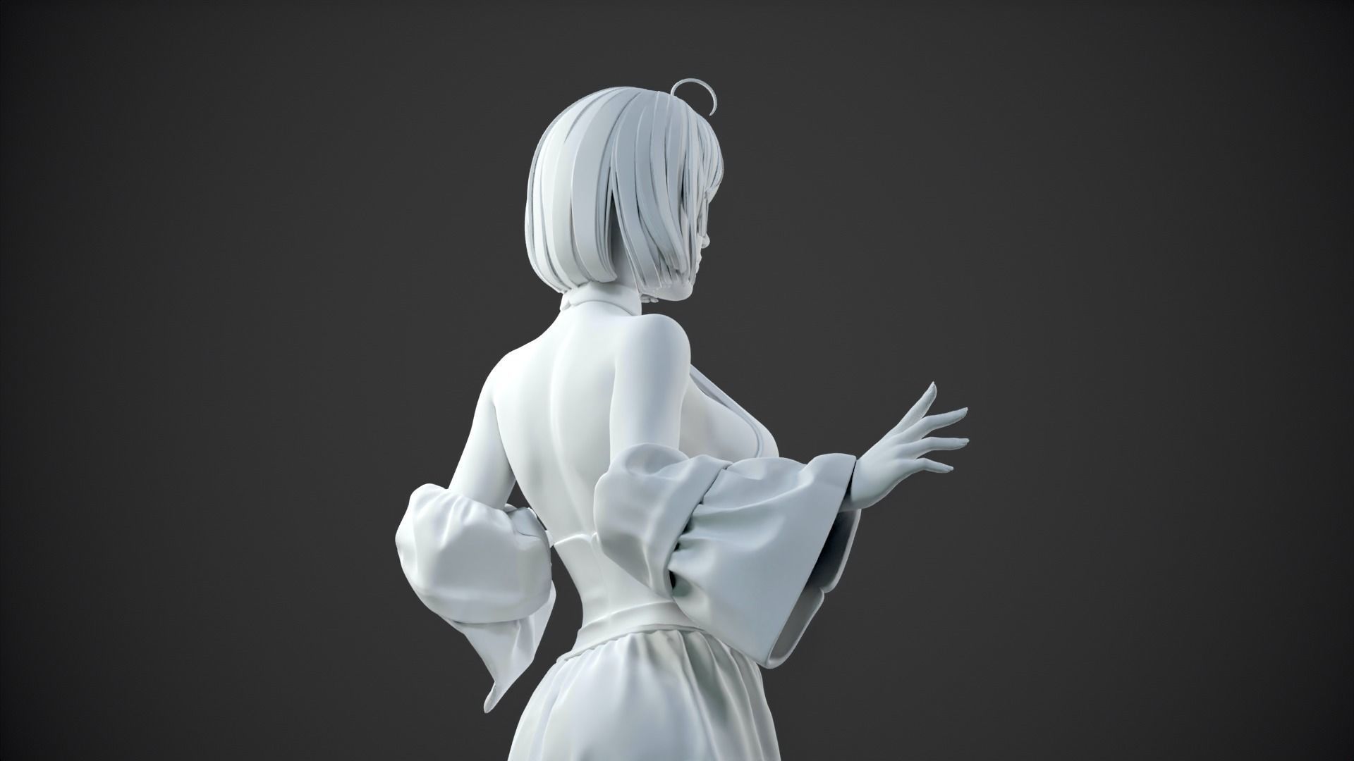 CHEERFUL GIRL 3D print model_6