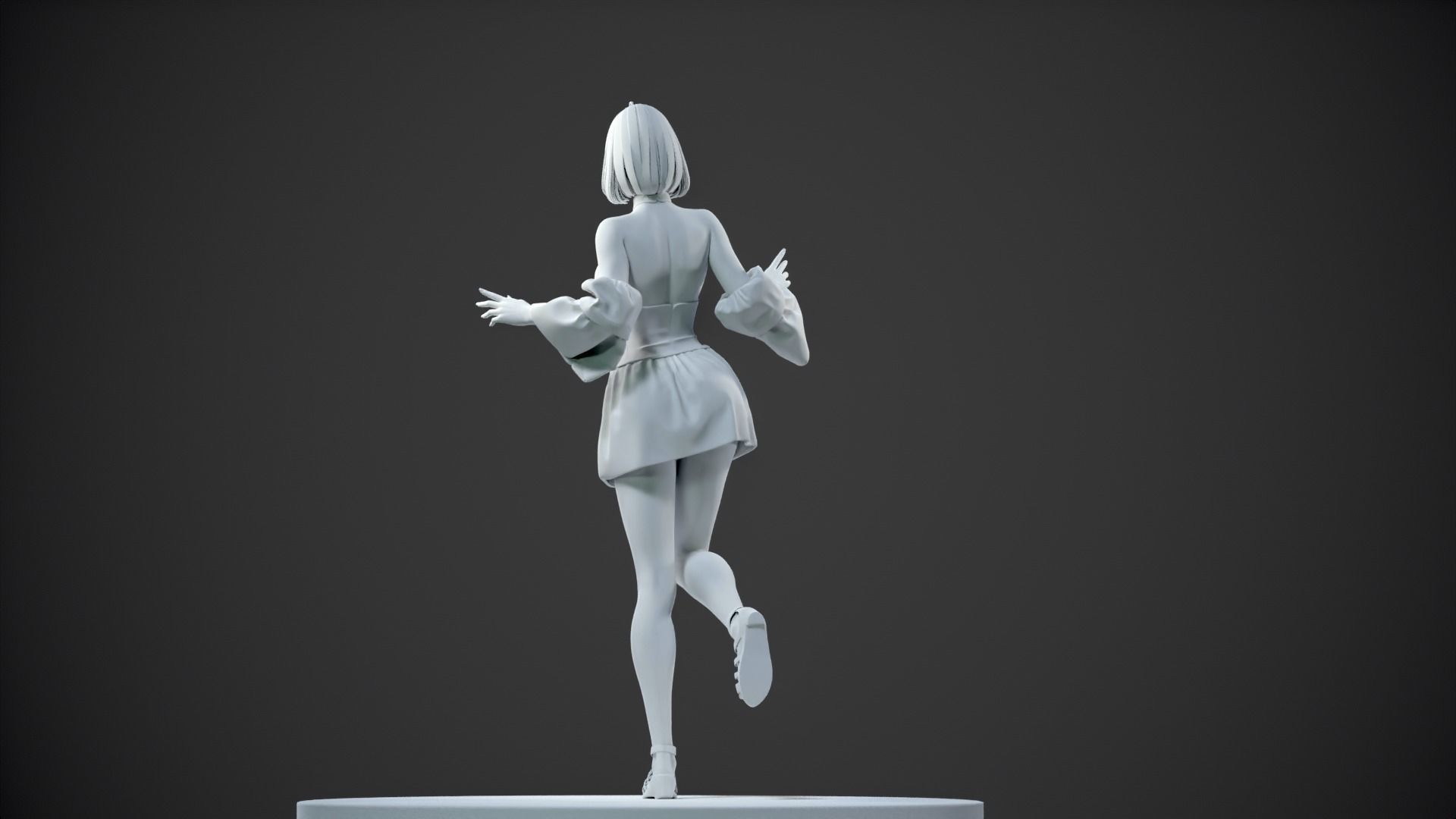 CHEERFUL GIRL 3D print model_20