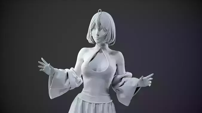 CHEERFUL GIRL 3D print model