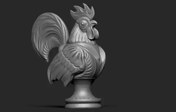 Fighting cock In chess  3d printing 3D print model
