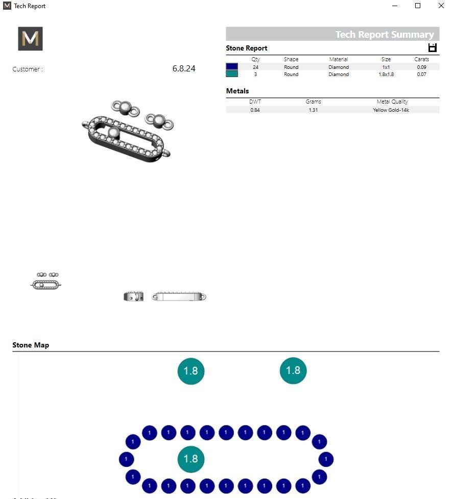 Bracelet Messika - Move Uno Pave 3D print model_7