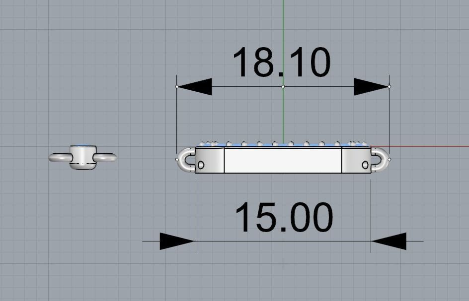 Bracelet Messika - Move Uno Pave 3D print model_4