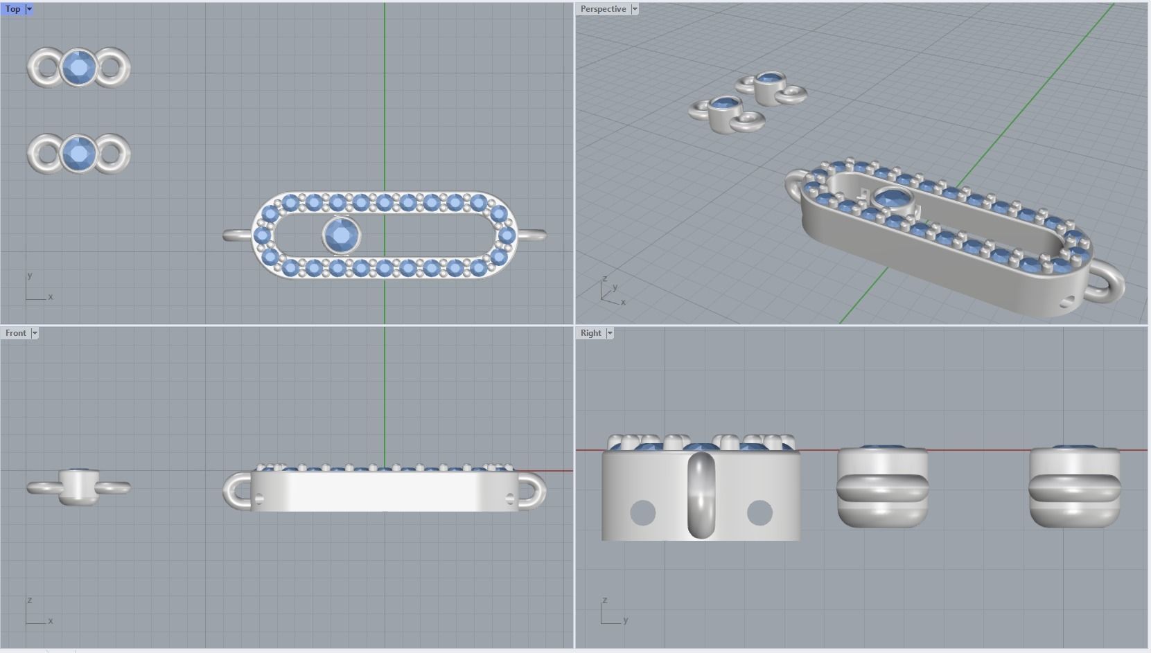 Bracelet Messika - Move Uno Pave 3D print model_8