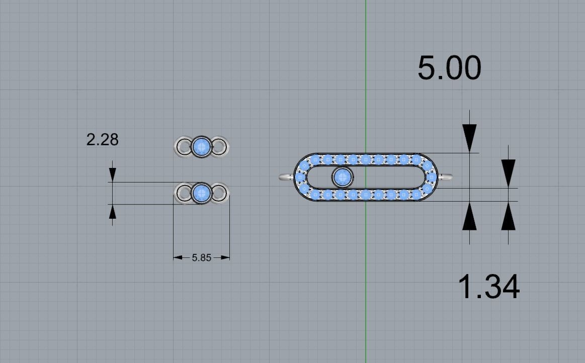 Bracelet Messika - Move Uno Pave 3D print model_2