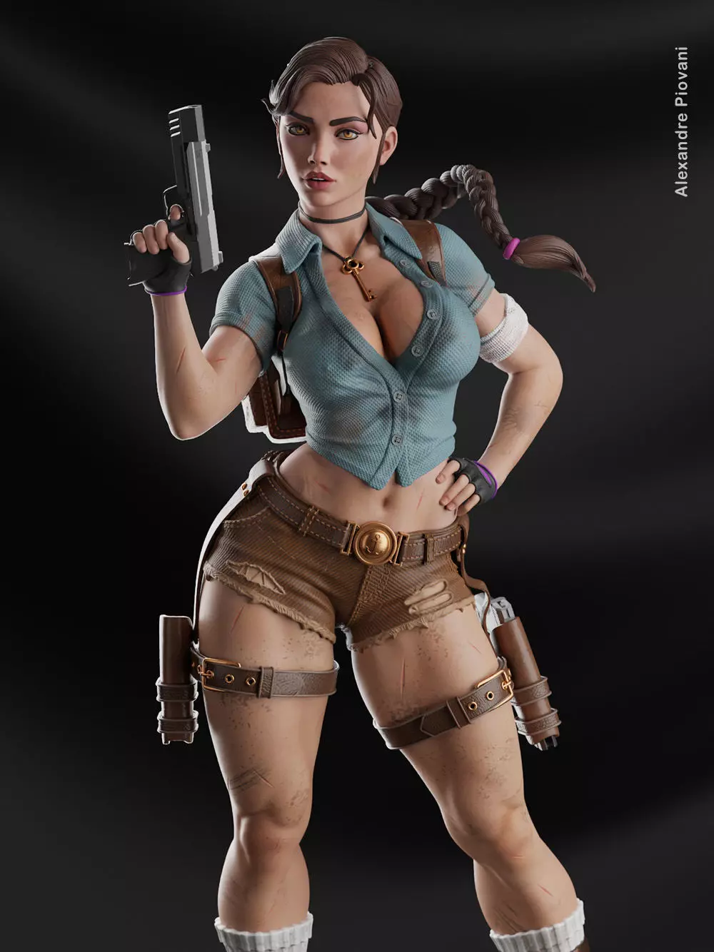 Lara Treasure Hunter 3D print model_0