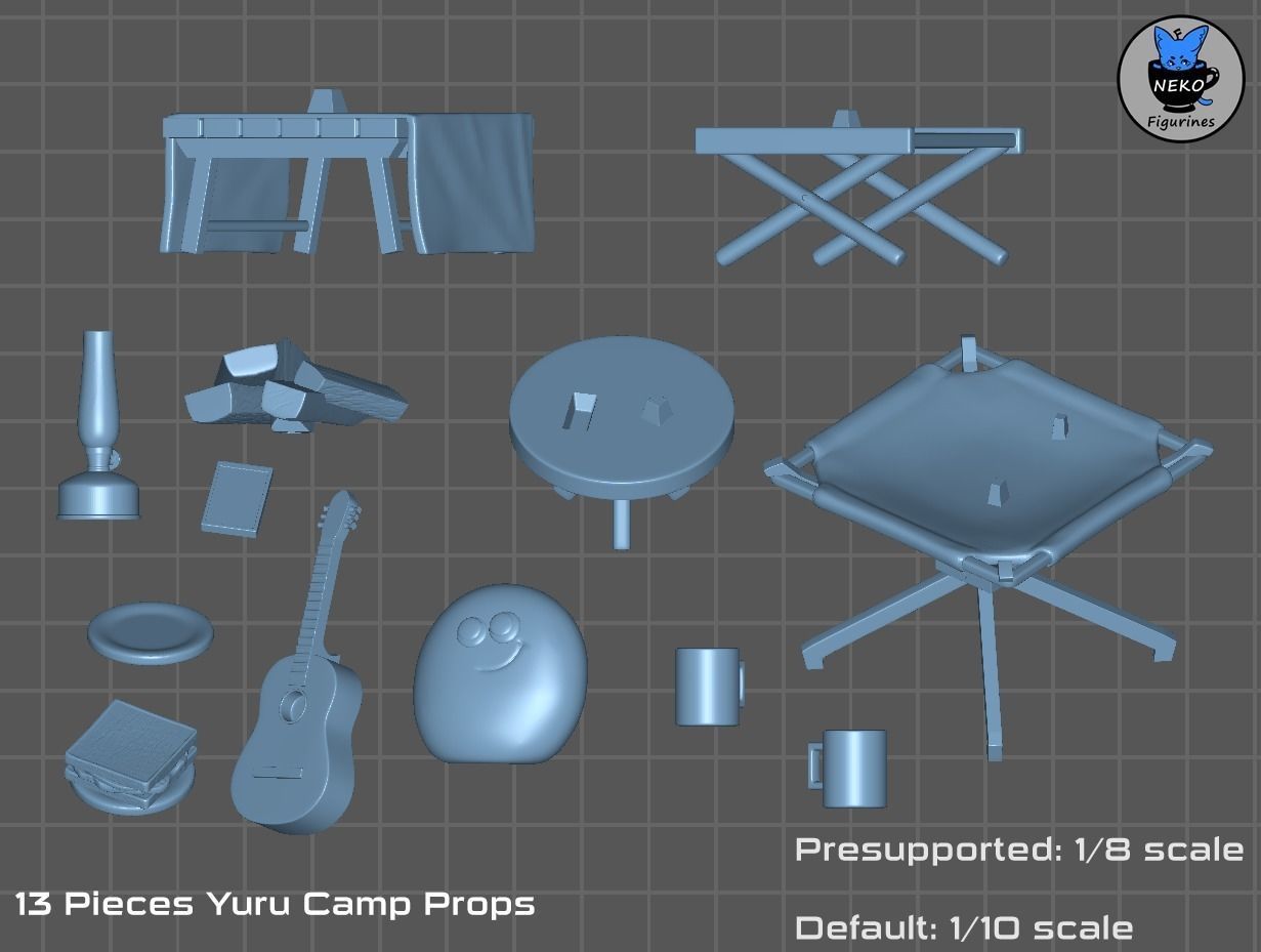 Rin and Nadeshiko - Laid Back Camp Anime Figure for 3D Printing 3D print model_8