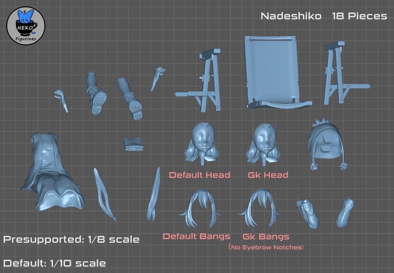 Rin and Nadeshiko - Laid Back Camp Anime Figure for 3D Printing 3D print model_7