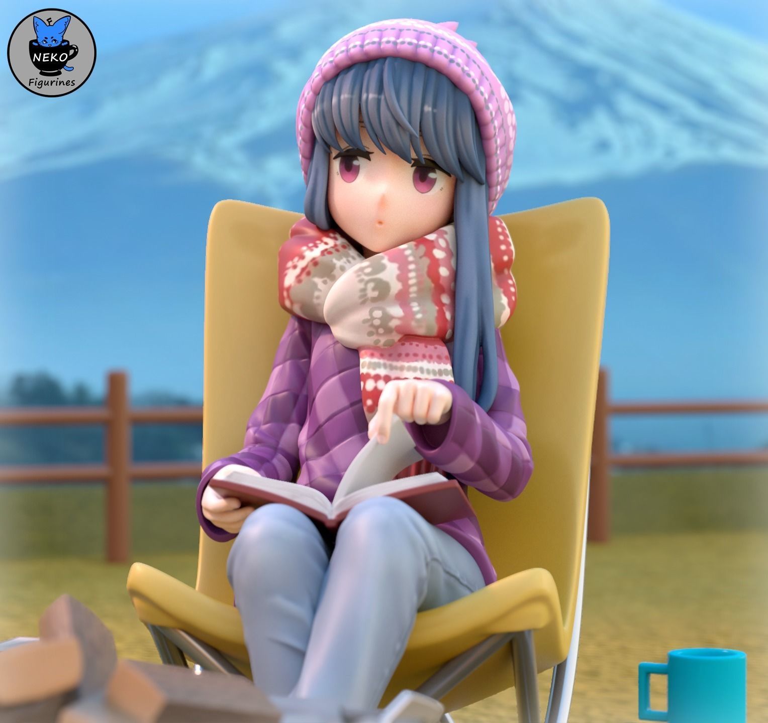 Rin and Nadeshiko - Laid Back Camp Anime Figure for 3D Printing 3D print model_2