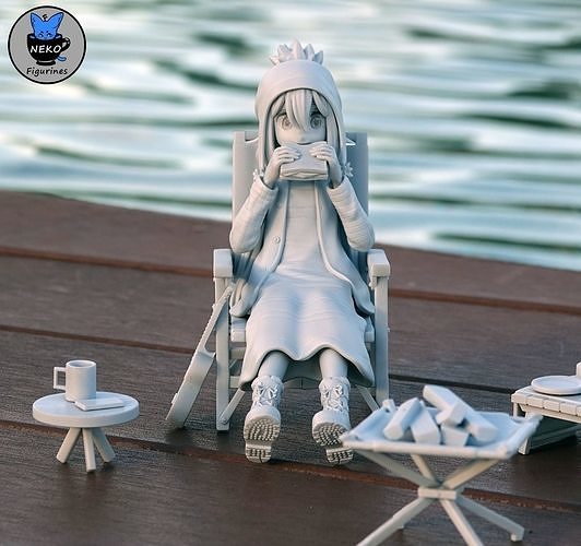 Rin and Nadeshiko - Laid Back Camp Anime Figure for 3D Printing 3D print model 7