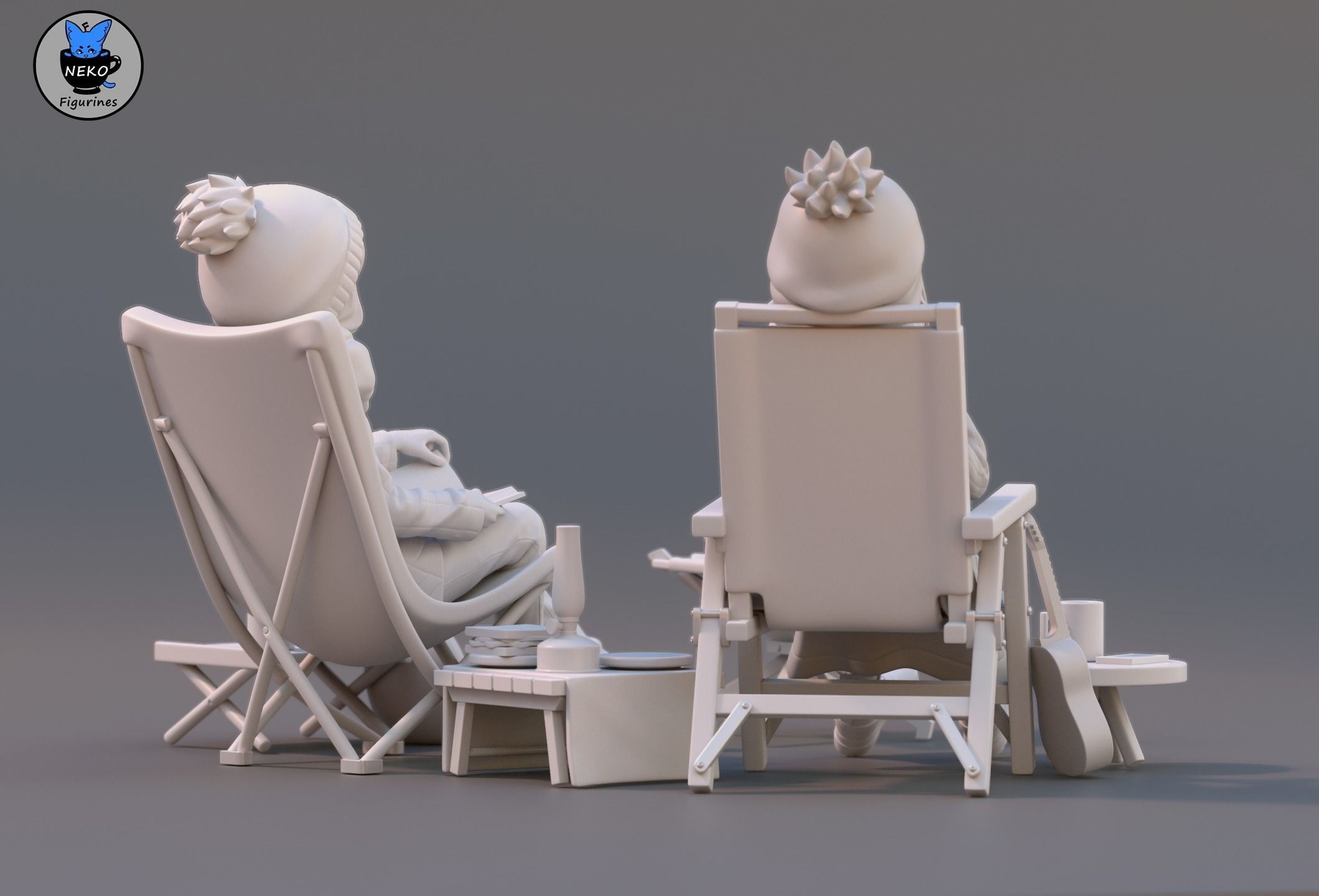 Rin and Nadeshiko - Laid Back Camp Anime Figure for 3D Printing 3D print model_14