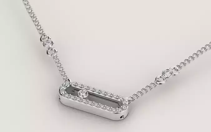 Necklace Messika - Move Uno Pave