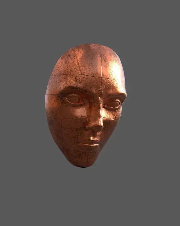 Metal face 15 3D model_0