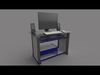 Computer Office Table  Low-poly 3D model_1
