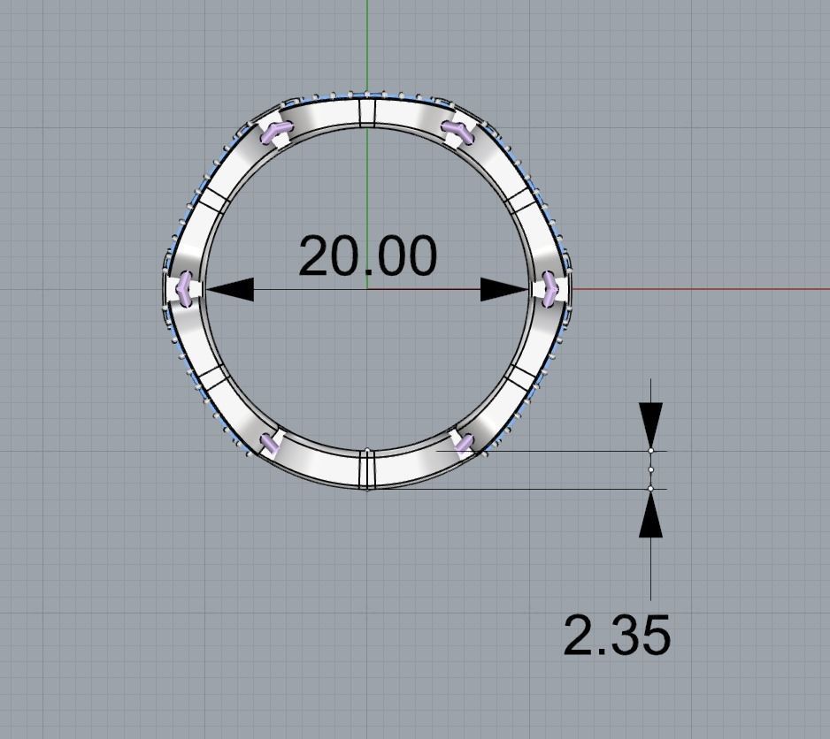 Ring Messika - Move Link Multi Pavee 3D print model_2