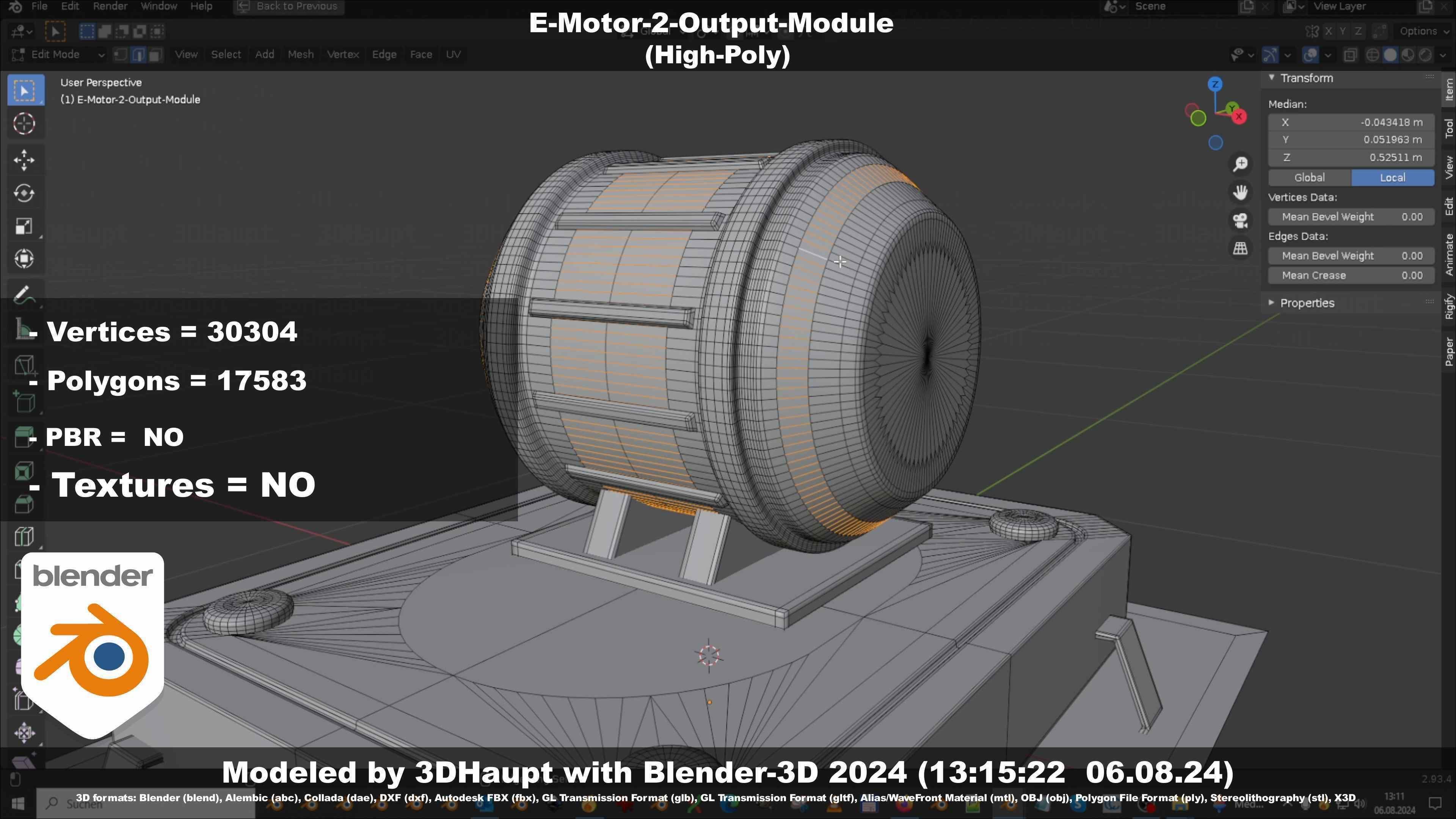 E-Motor-2-Output-Module  3D model_124