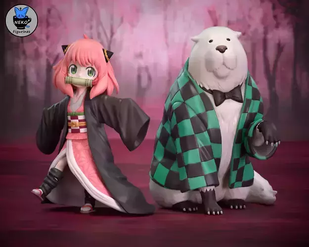Anya Forger X Demon Slayer - Anime Figure for 3D printing 3D print model