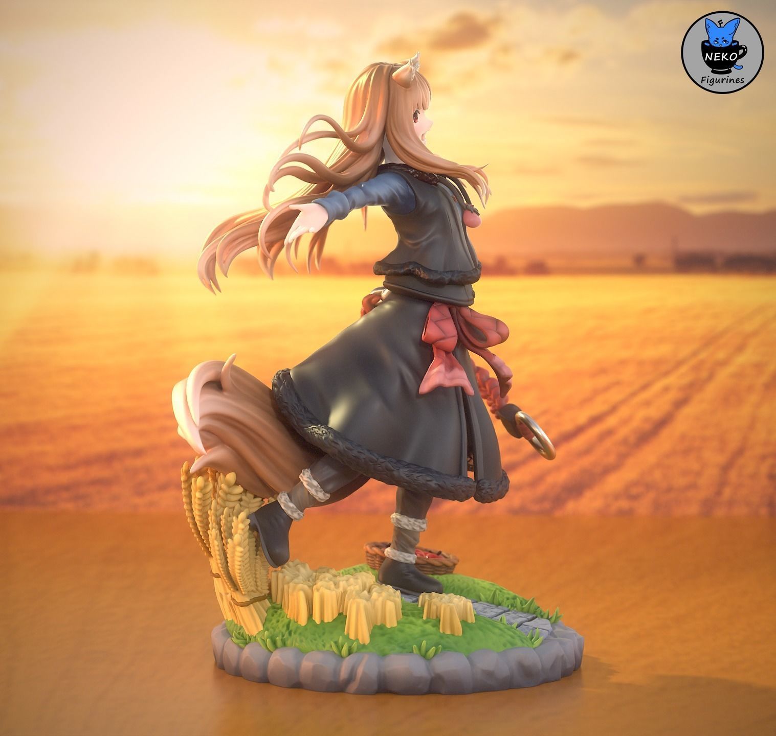 Holo - Spice and Wolf Anime Figure for 3D Printing 3D print model_7