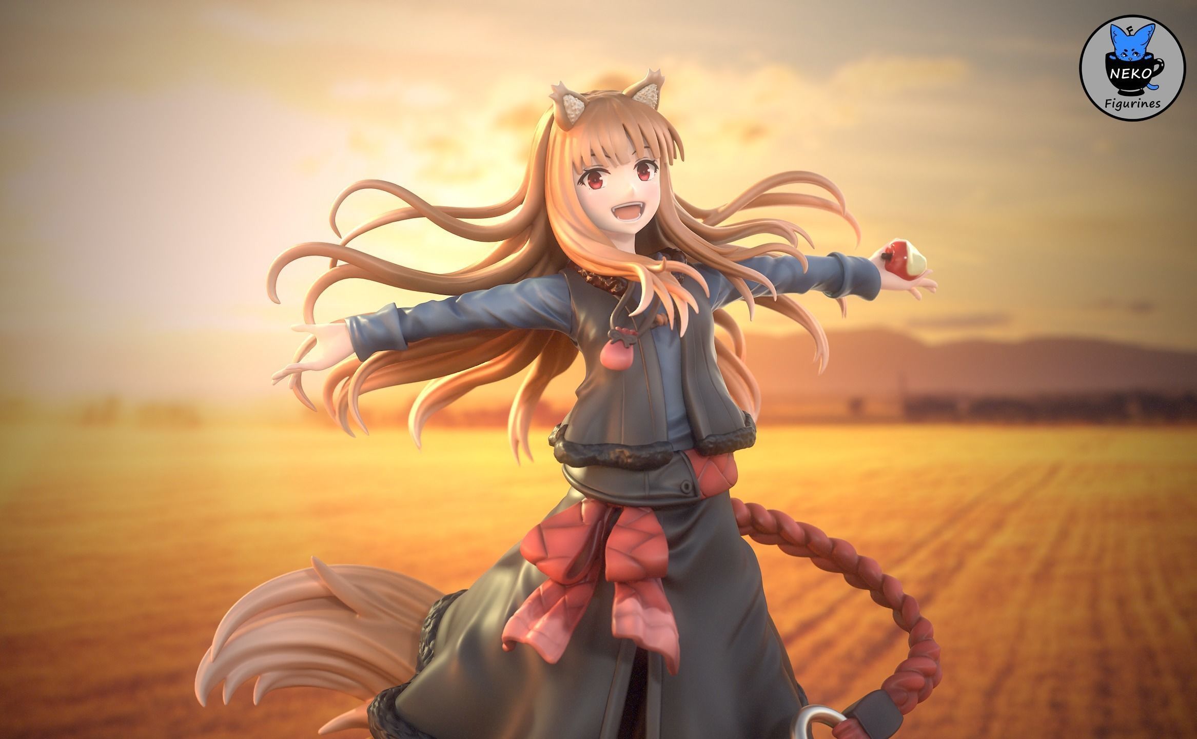 Holo - Spice and Wolf Anime Figure for 3D Printing 3D print model_3
