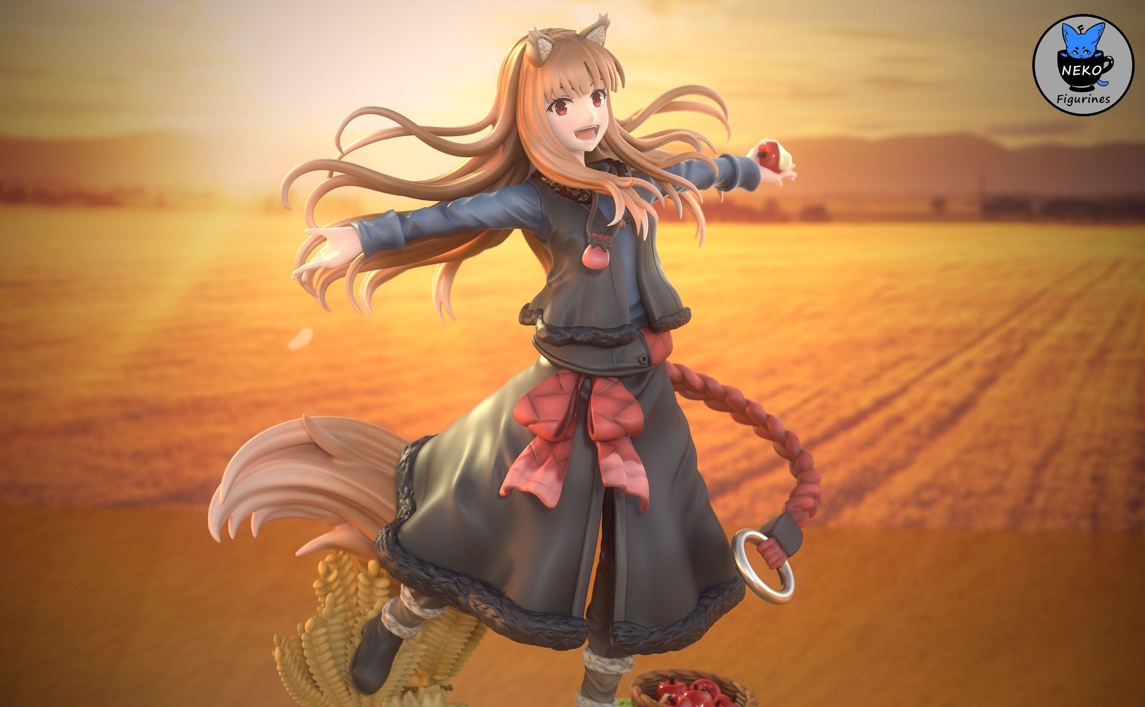 Holo - Spice and Wolf Anime Figure for 3D Printing 3D print model_9