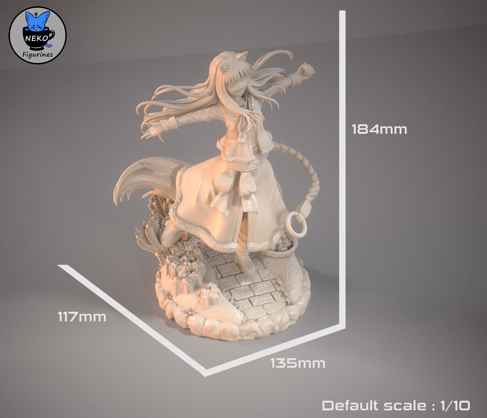 Holo - Spice and Wolf Anime Figure for 3D Printing 3D print model_6