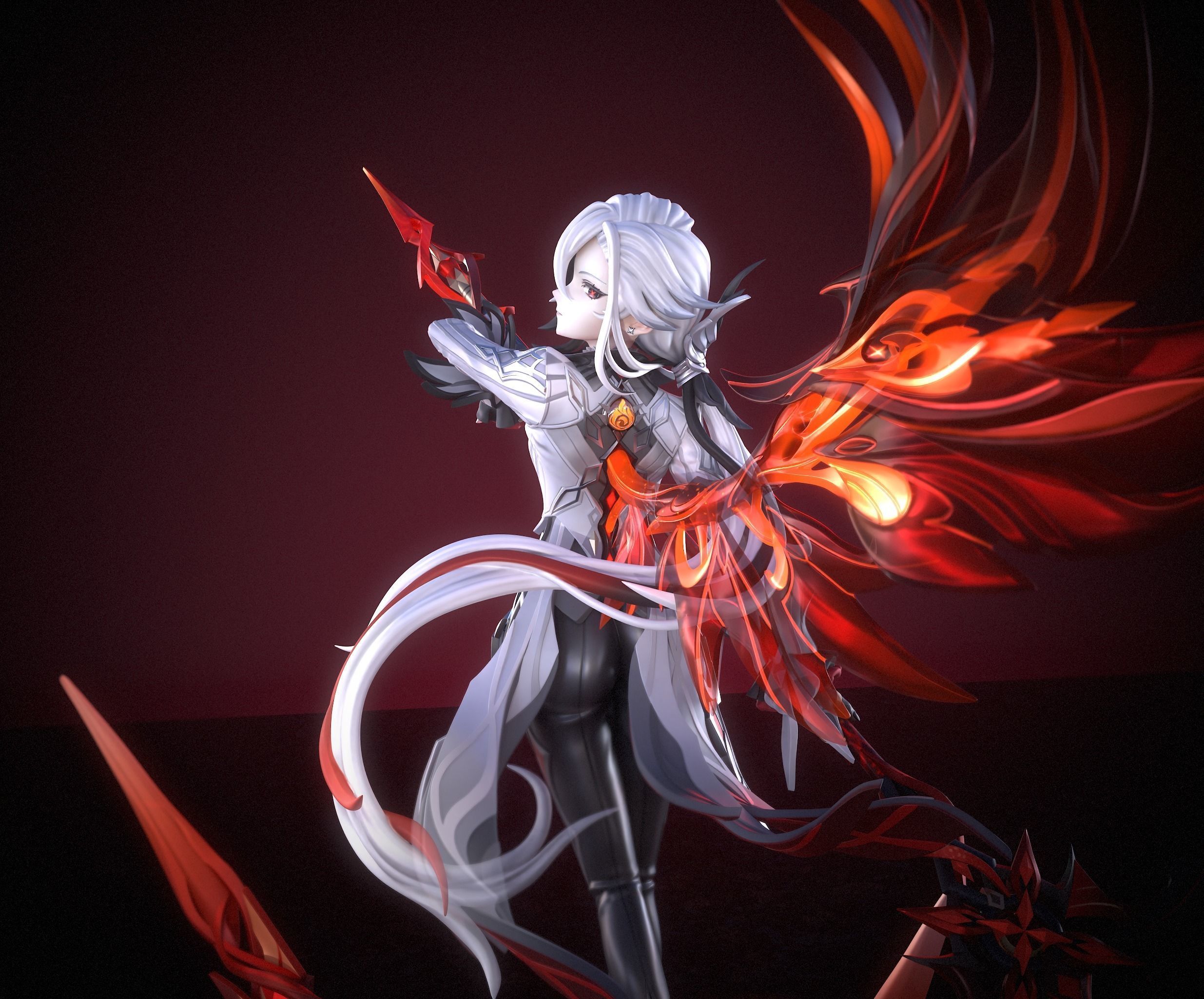 Arlecchino - Genshin Impact Game Figure for 3D Printing 3D print model_4