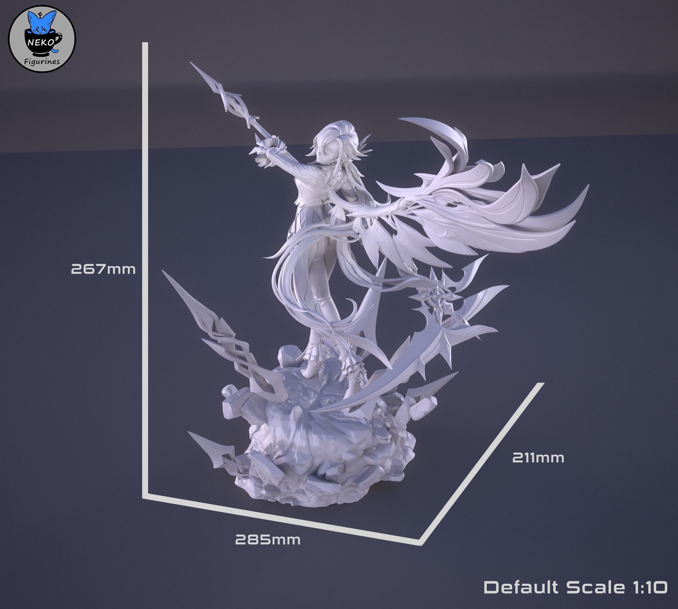 Arlecchino - Genshin Impact Game Figure for 3D Printing 3D print model_11