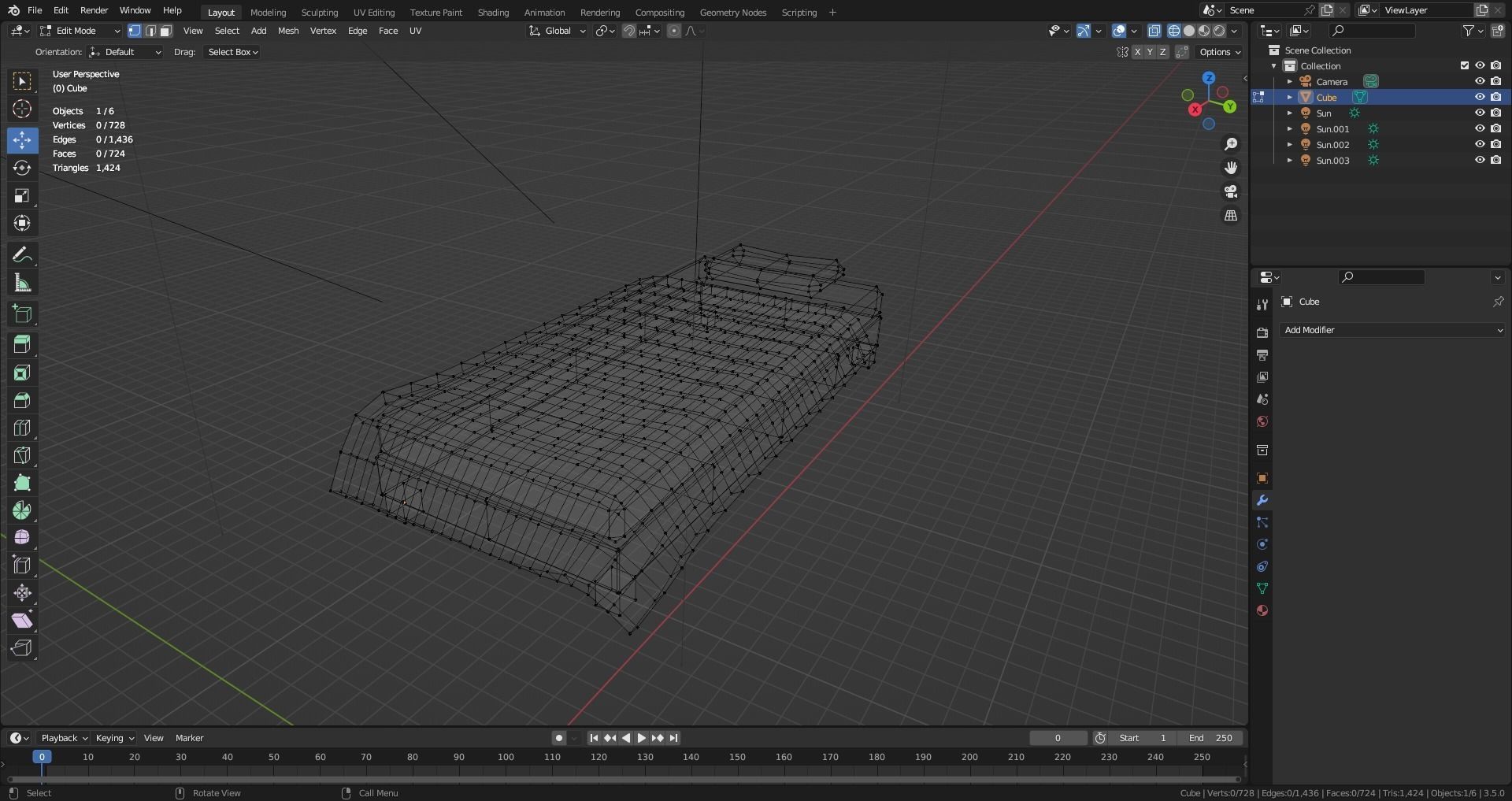 Low Poly Bed Low-poly 3D model_3