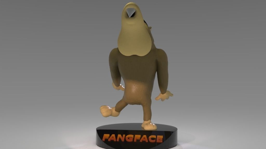 Fangface 3D print model_3